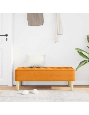 panchina con cuscino Giallo Scuro 113 x 57 x 39 cm Tessuto