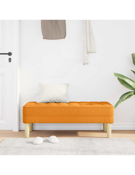 panchina con cuscino Giallo Scuro 113 x 57 x 39 cm Tessuto