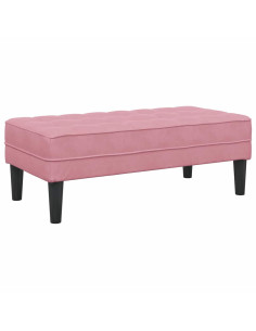 panchina con cuscino Rosa 113 x 57 x 39 cm Velluto 2