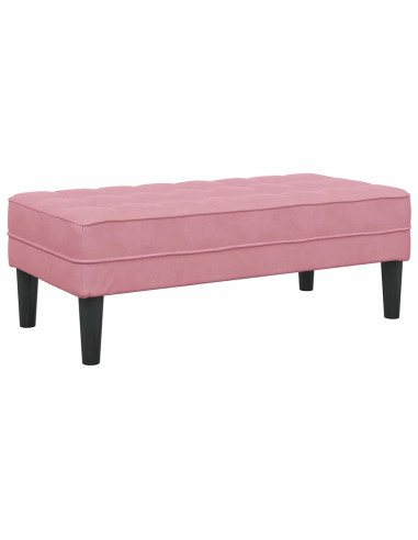 panchina con cuscino Rosa 113 x 57 x 39 cm Velluto