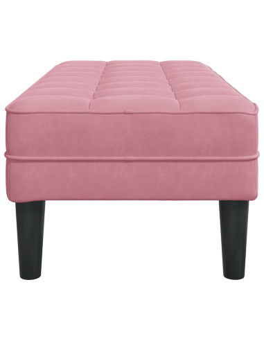 panchina con cuscino Rosa 113 x 57 x 39 cm Velluto