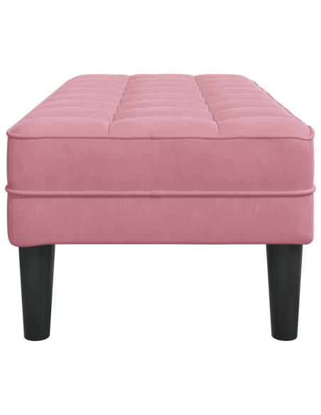 panchina con cuscino Rosa 113 x 57 x 39 cm Velluto