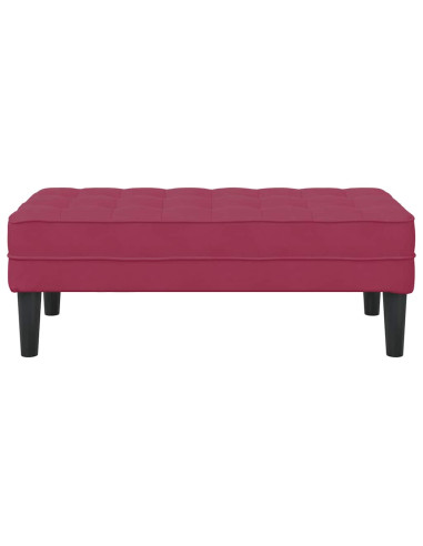 panchina con cuscino Rosso Vino 113 x 57 x 39 cm Velluto
