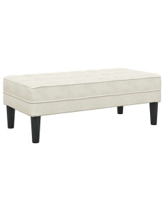 panchina con cuscino Crema 113 x 57 x 39 cm Velluto 2