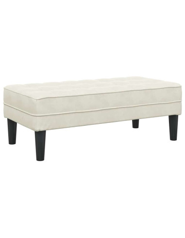 panchina con cuscino Crema 113 x 57 x 39 cm Velluto