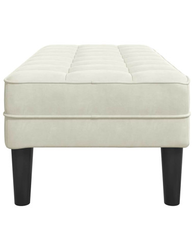 panchina con cuscino Crema 113 x 57 x 39 cm Velluto