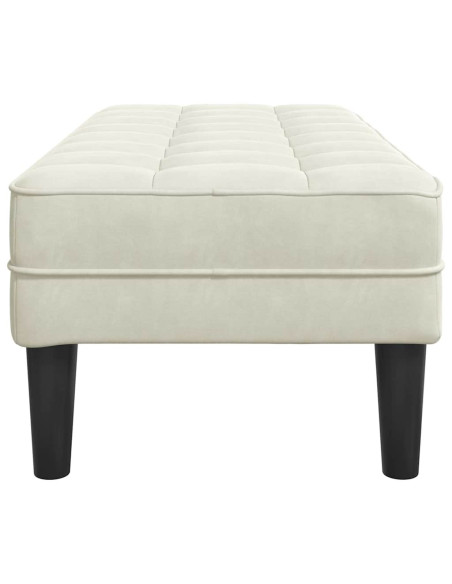 panchina con cuscino Crema 113 x 57 x 39 cm Velluto