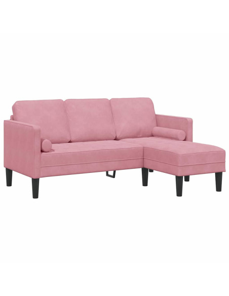 Set di divani con cuscino Rosa Poliestere