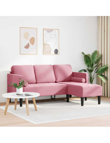 Set di divani con cuscino Rosa Poliestere