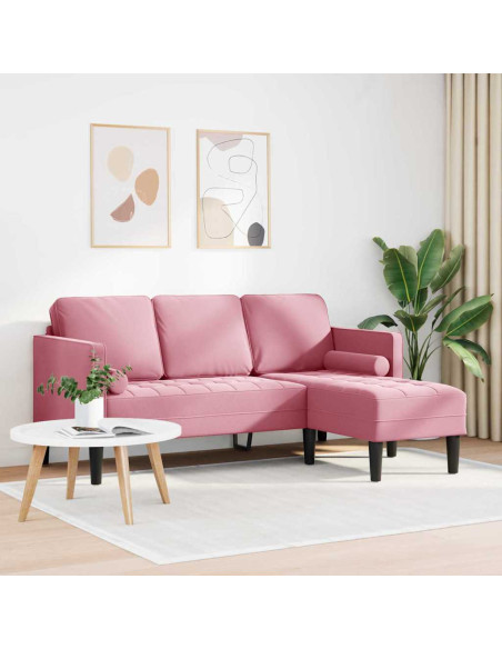 Set di divani con cuscino Rosa Poliestere