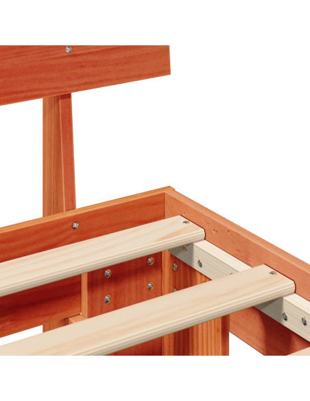 Struttura del letto Marrone cerato 140 x 200 cm Pino massello