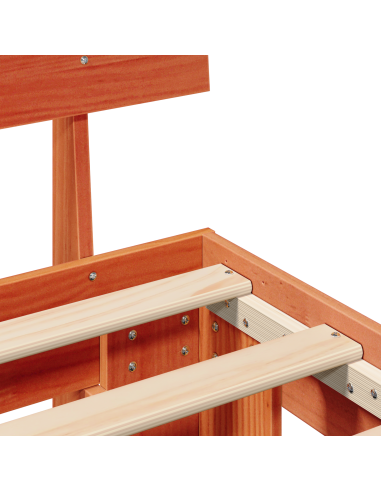 Struttura del letto Marrone cerato 120 x 200 cm Pino massello