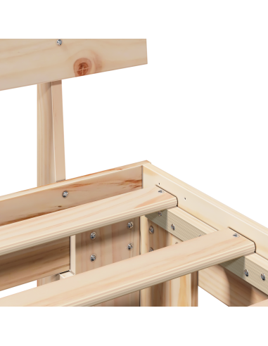 Struttura del letto Naturale 140 x 190 cm Pino massello