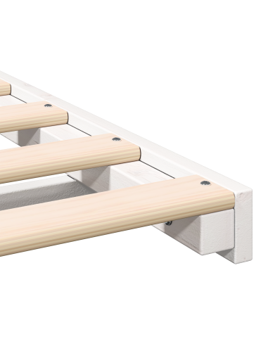 Struttura letto a terra Bianco 100 x 210 cm