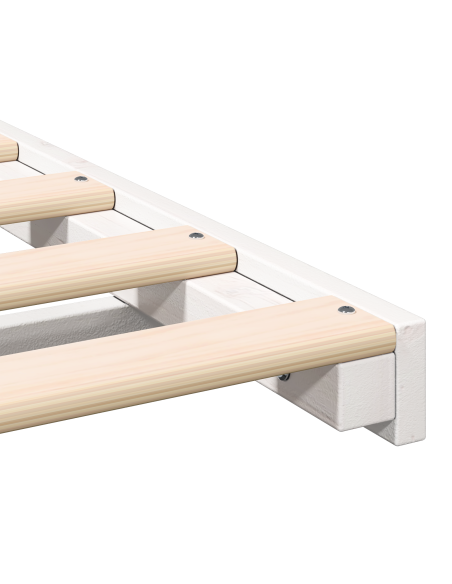 Struttura letto a terra Bianco 140 x 220 cm