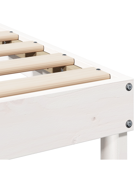 Struttura del letto Bianco 90 x 200 cm Pino massello