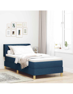 Letto a molle con materasso Blu 200 x 100 cm Poliestere