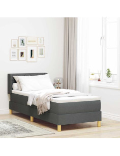 strongLetto a Molle / strong Grigio scuro 80 x 200 cm Tessuto