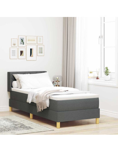 strongLetto a Molle / strong Grigio scuro 80 x 200 cm Tessuto