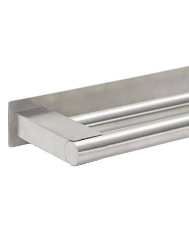 Porta asciugamani Argento 40 x 9 x 4 cm Acciaio inossidabile