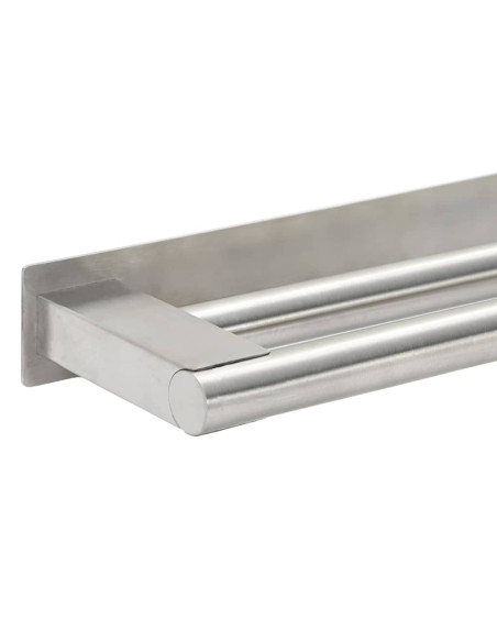Porta asciugamani Argento 40 x 9 x 4 cm Acciaio inossidabile