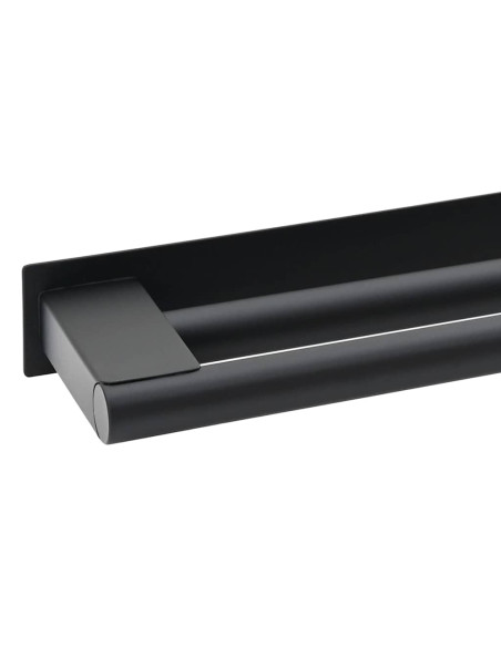 Porta asciugamani Nero 40 x 9 x 4 cm Acciaio inossidabile