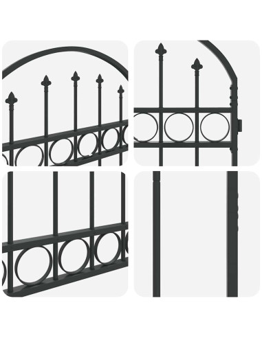 Palo della recinzione Grigio 200 x 88 x 14 cm Acciaio