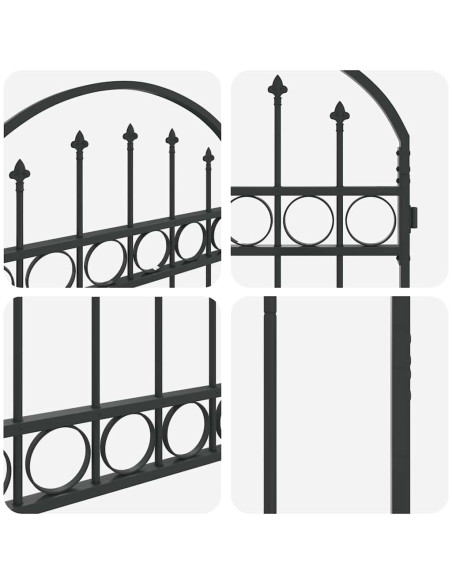 Palo della recinzione Grigio 200 x 88 x 14 cm Acciaio