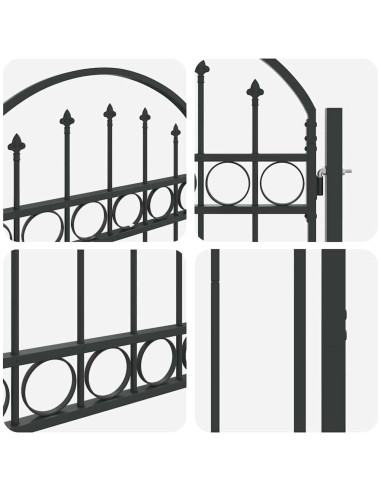 Cancello per recinzione con blocco Grigio 100 x 150 cm