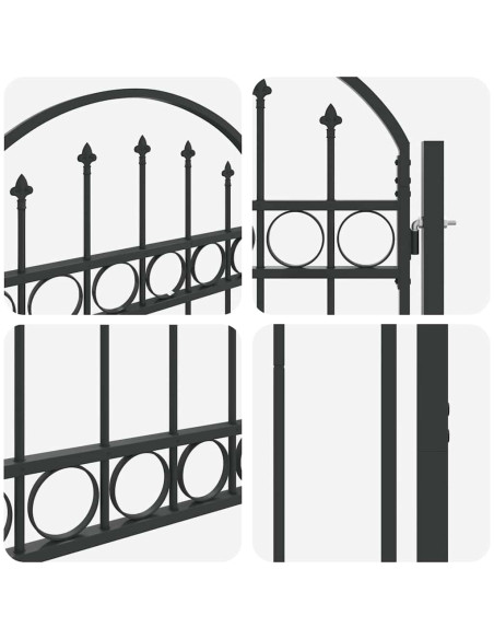 Cancello per recinzione con blocco Grigio 100 x 150 cm