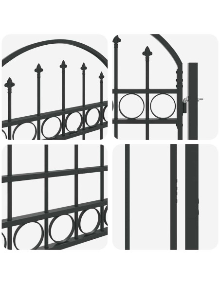 Cancello per recinzione con blocco Grigio 100 x 175 cm
