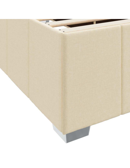 Struttura del letto con materasso Crema 80 x 200 cm Tessuto