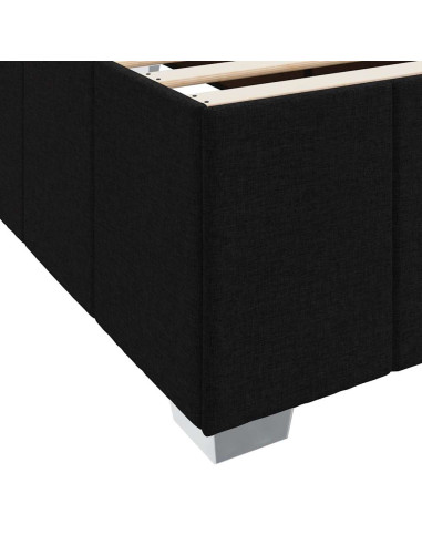 Struttura del letto con materasso Nero 90 x 190 cm Tessuto