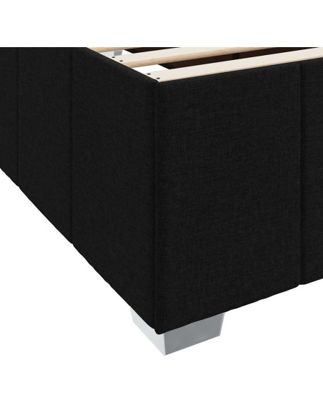 Struttura del letto con materasso Nero 90 x 190 cm Tessuto