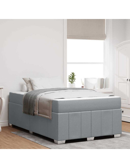 Struttura del letto Grigio chiaro 120 x 190 cm Tessuto