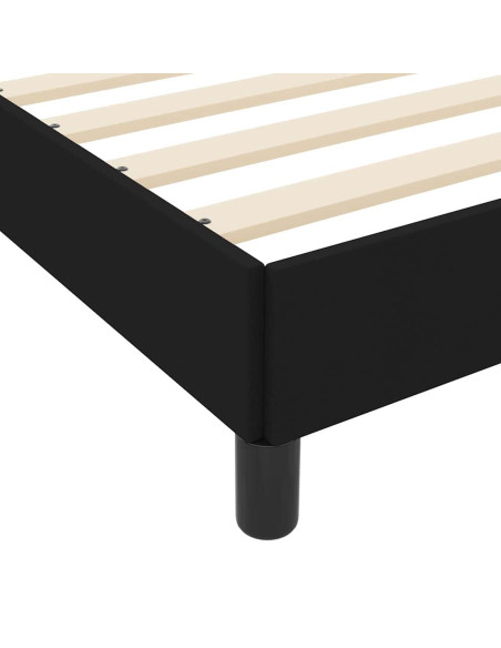 Letto a molle con materasso Nero 100 x 200 cm Tessuto