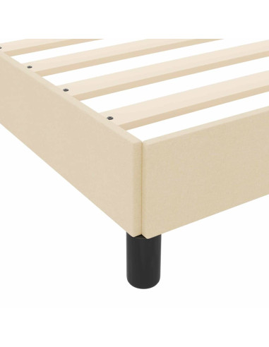 Letto a molle con materasso Crema 100 x 200 cm Tessuto