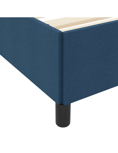 Letto a molle con materasso Blu 140 x 190 cm Tessuto