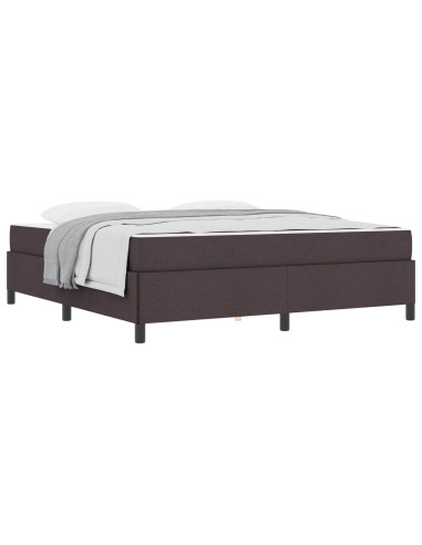 Letto a molle Marrone Scuro 180 x 200 cm Tessuto