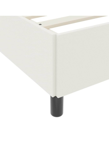 Struttura del letto con materasso Crema 80 x 200 cm Tessuto
