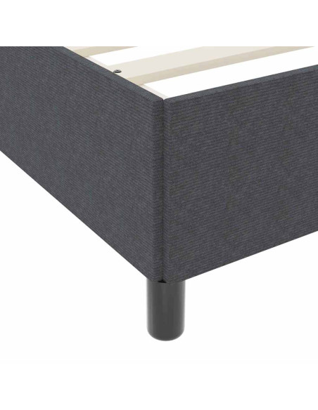 Struttura del letto Grigio scuro 100 x 200 cm Tessuto