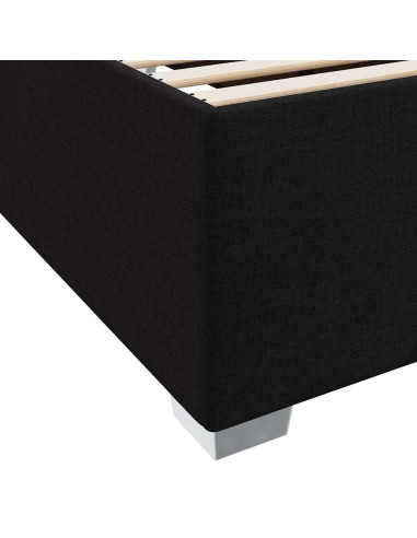Struttura del letto con materasso Nero 100 x 200 cm Tessuto