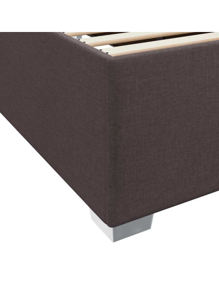Struttura del letto Marrone Scuro 120 x 200 cm Tessuto