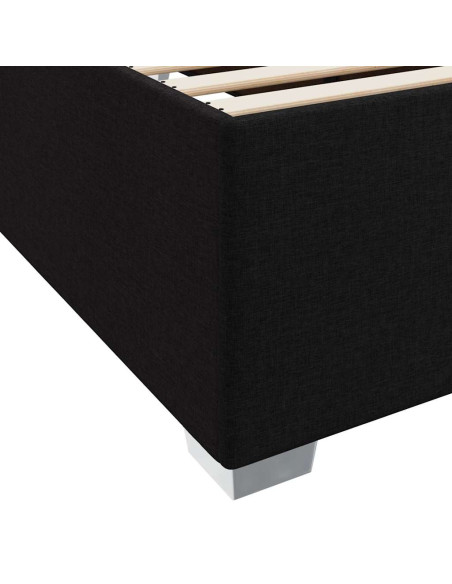 Struttura del letto con materasso Nero 160 x 200 cm Tessuto