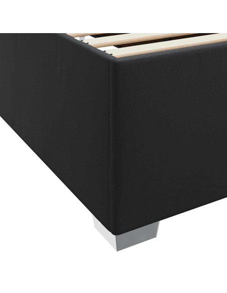 Struttura del letto con materasso Nero 90 x 190 cm Tessuto