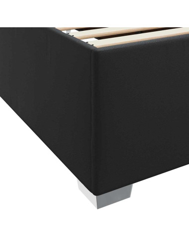 Struttura del letto con materasso Nero 90 x 200 cm Tessuto