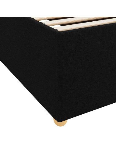 Struttura del letto con materasso Nero 90 x 200 cm Tessuto