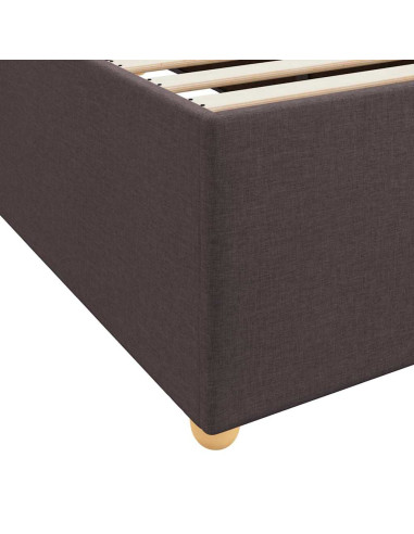 Struttura del letto Marrone Scuro 100 x 200 cm Tessuto