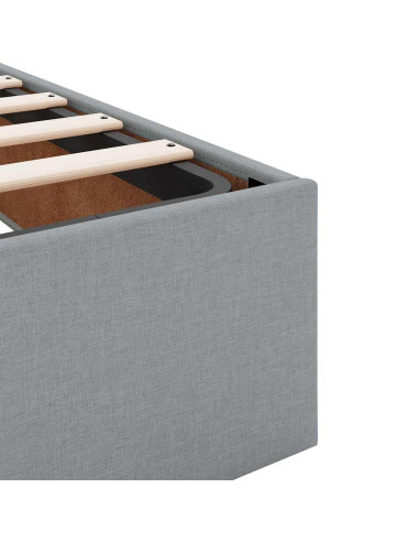 Struttura letto con materasso 2 pcs Grigio chiaro Tessuto
