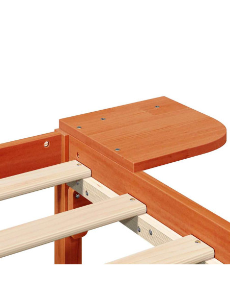 Struttura del letto Marrone cerato 90 x 200 cm Pino massello